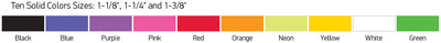 Diagram of Ten Solid Color Sizes for Thumb Slugs